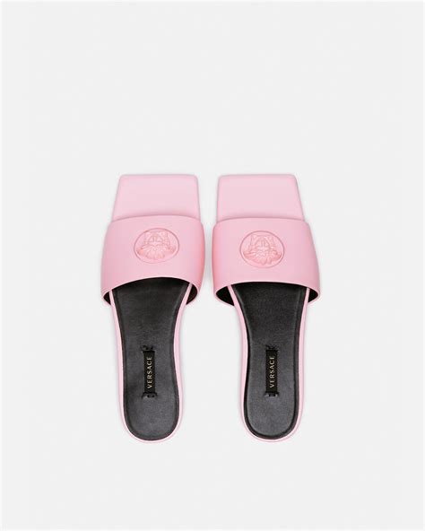 red versace thong sandals|Versace la medusa flat sandals.